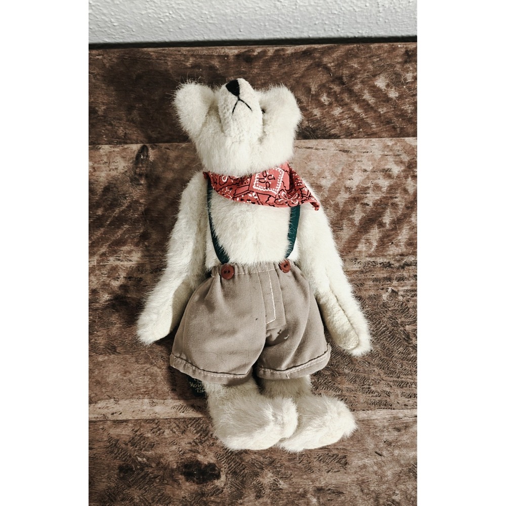 Bolton retired Mary Meyer 11" Green Mountain white Hiker teddy bear